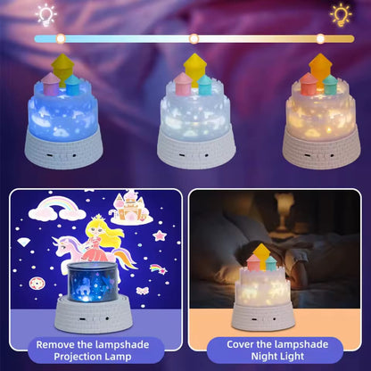 23-in-1 Castle Projector Nightlight with Rotating HD Projection & Bluetooth Music