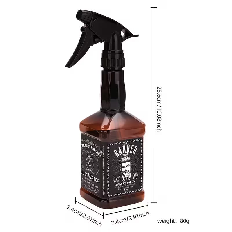 Retro Barber-Style Premium Continuous Spray Bottle (650ml)