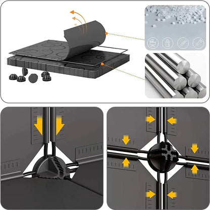 5-Tier Plastic Wardrobe Storage Organizer - My Store