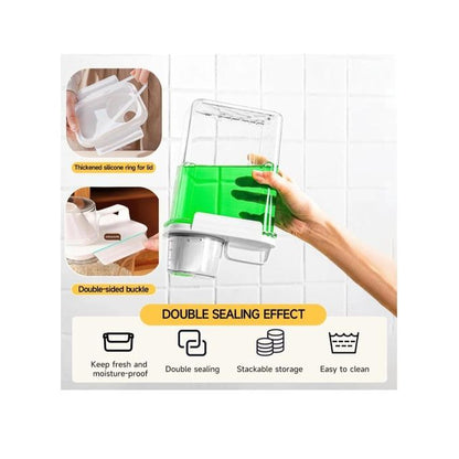 Airtight Clear Storage Dispenser Container with Measuring Cup Lid & Handle