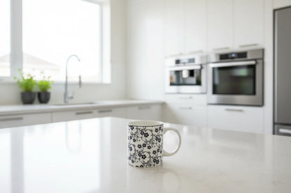 Danny Home Blue Floral Ceramic Coffee Mug - My Store