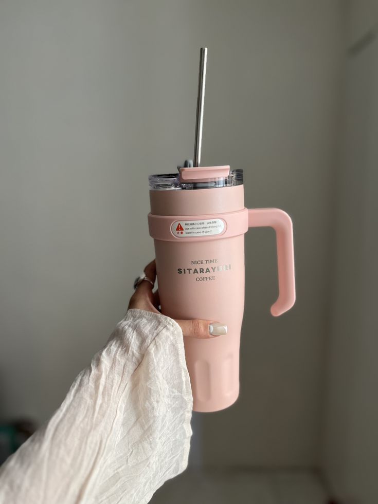 Sitarayuri Coffee Stainless Steel Vacuum Insulated Tumbler With Lid, Straw & Handle
