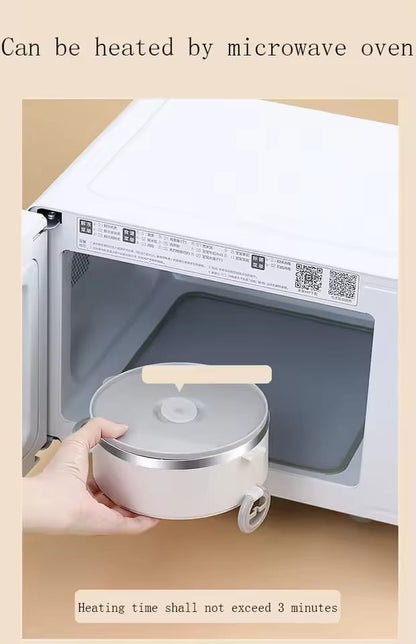 Heavy-Duty Stainless Steel Stackable Lunch Box with Thermal bag