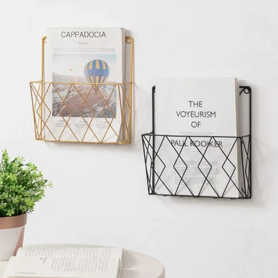 Magazines And Books Organizer - Black Metal - My Store