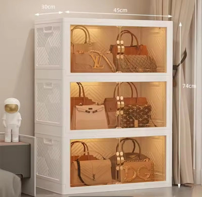 Heavy-Duty Foldable Storage Cabinet – Modular & Tool-Free Design