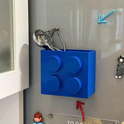 Building Block Magnetic Storage Pocket | Fridge & Metal Surface Organizer