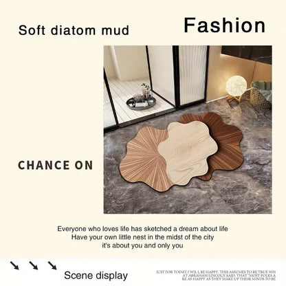 Modern Flower-Shaped Soft Diatom Mud Floor Mat