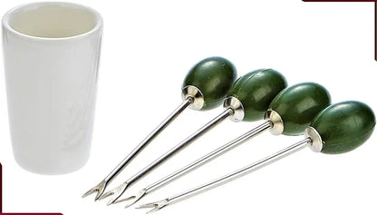 Symphony Alfresco Australia 5-Piece Hors d'Oeuvre Dish & Fork Set