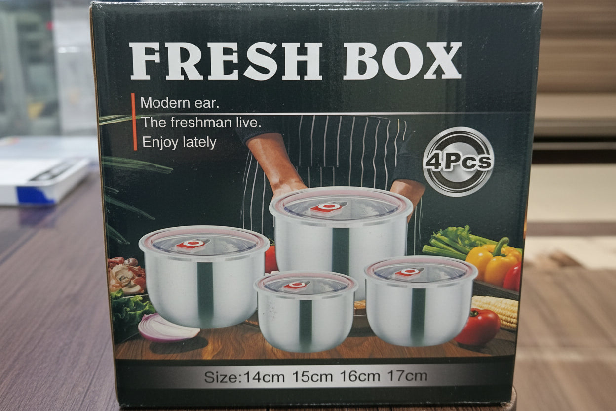 FRESH BOX Premium Stainless Steel Airtight Food Storage Container Set - My Store