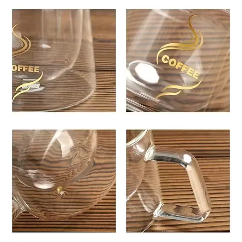 Double Wall Borosilicate Glass Coffee Mug with Handle – 200 ml