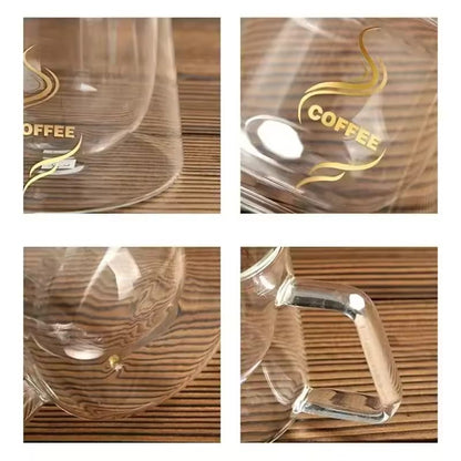 Double Wall Borosilicate Glass Coffee Mug with Handle – 200 ml
