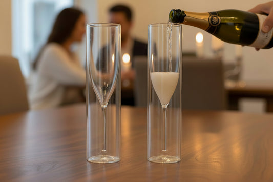 Double-Walled Borosilicate Glass Champagne Flute Set – Pack of 2 - My Store