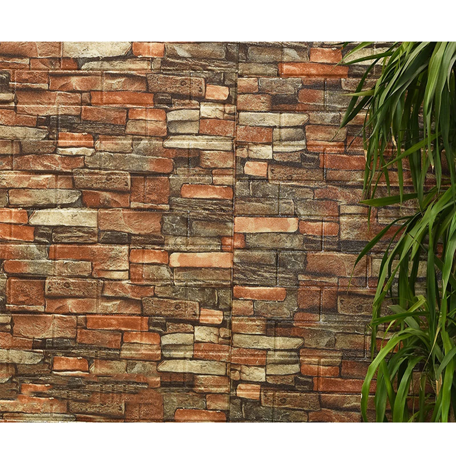 🧱 3D Rustic Brick Wall Stickers – Self-Adhesive PVC Foam Wallpape - My Store
