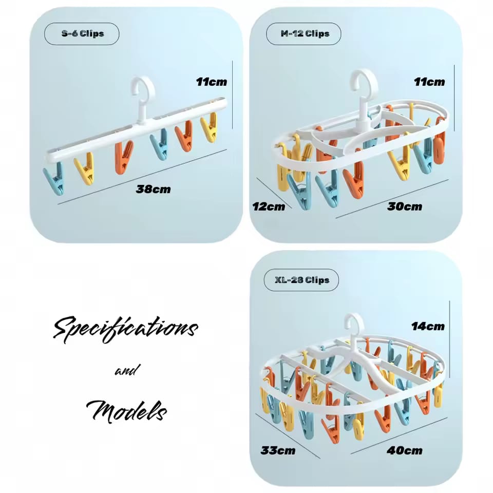 Multi-Clip Windproof Folding Drying Rack - My Store