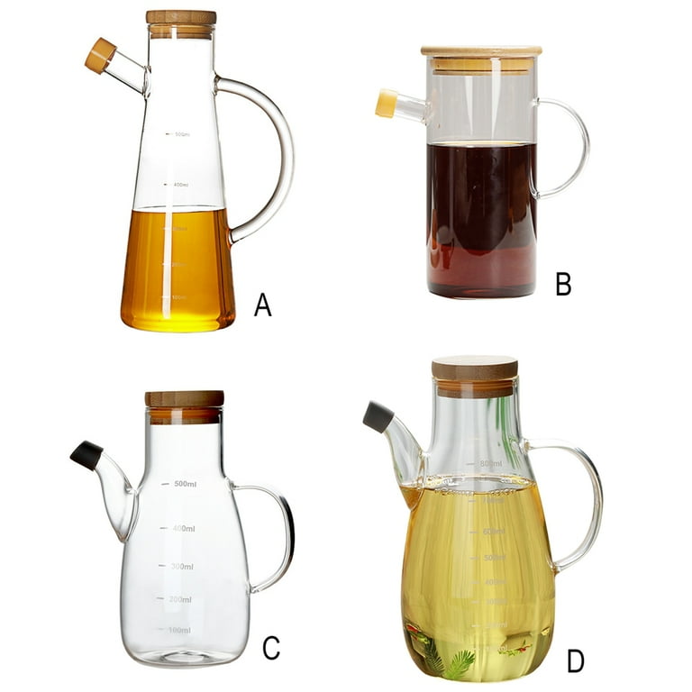 1pc Glass Oil Dispenser with Measurement Markings – 1000ml - My Store