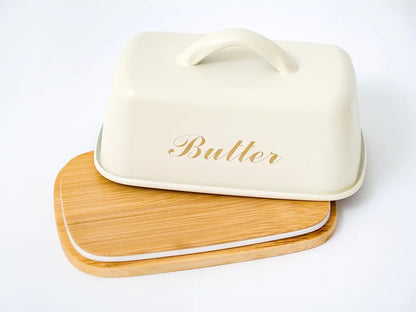 Butter Dish with Bamboo Base - My Store
