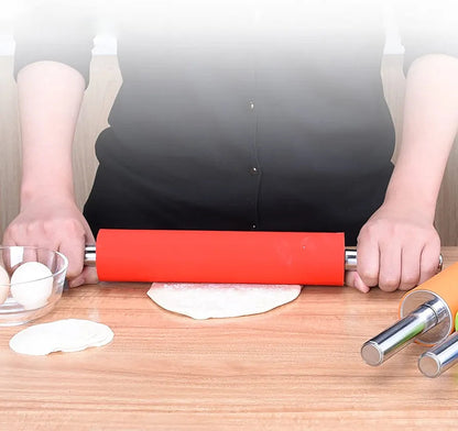 Silicone Rolling Pin With Stainless Steel Handle - My Store