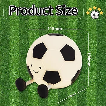 Cute Soccer Ball LED Silicone Night Light – Rechargeable Bedside Lamp