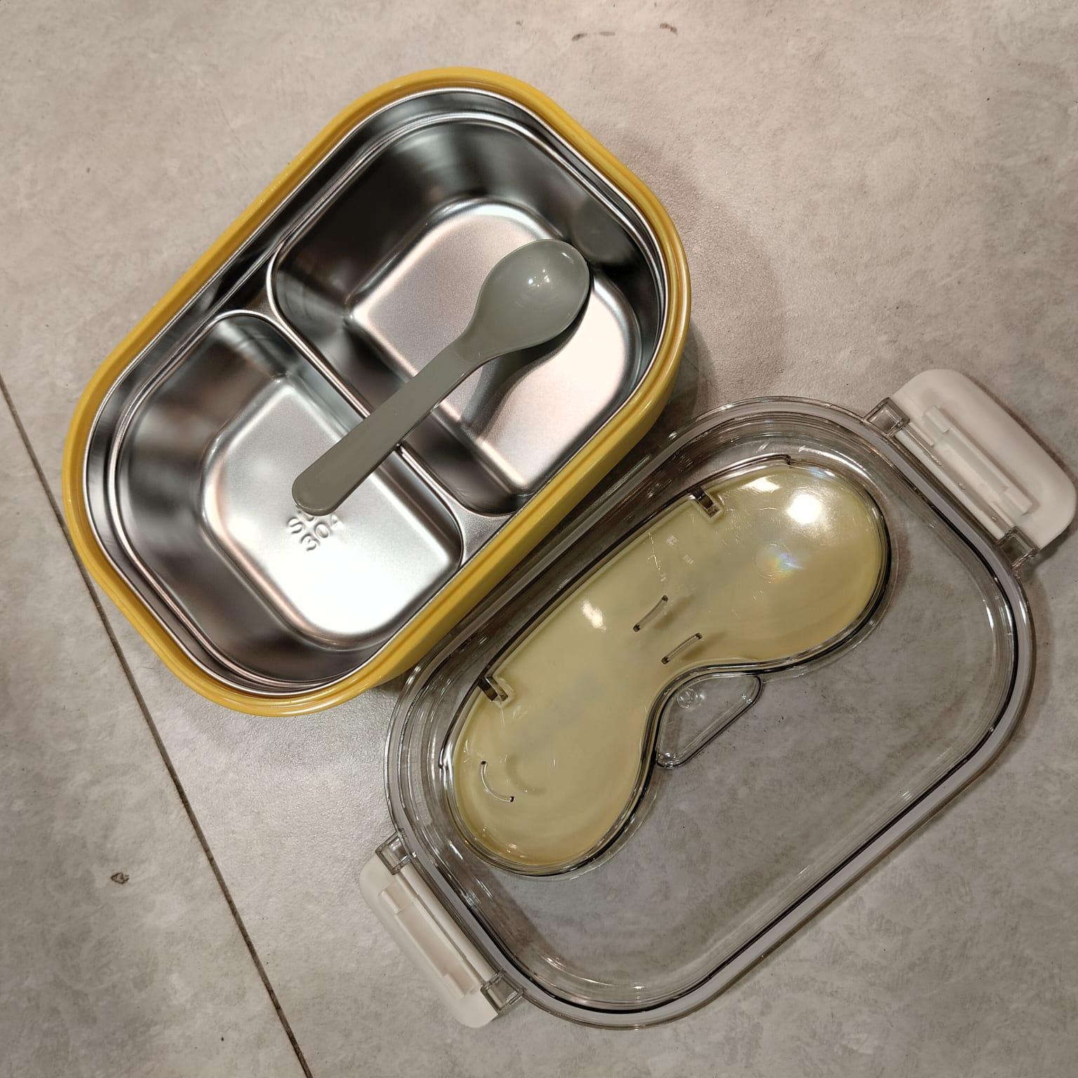 Cute Duck Stainless Steel Lunch Box (2 Compartment) - My Store