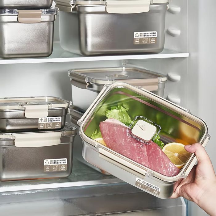 2400ml Premium Stainless Steel Airtight Food Storage Container