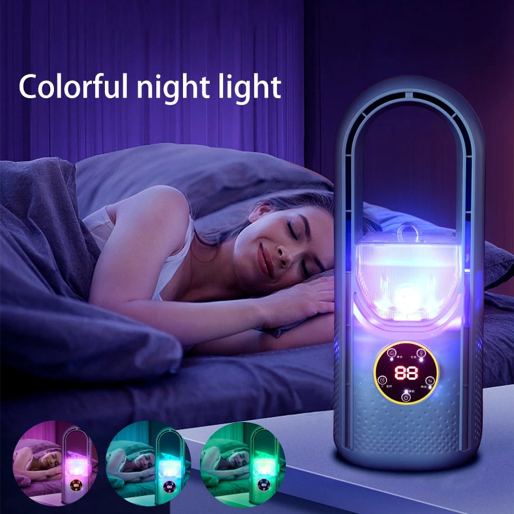 3-in-1 Bladeless Desktop Fan, Humidifier & Air Circulator