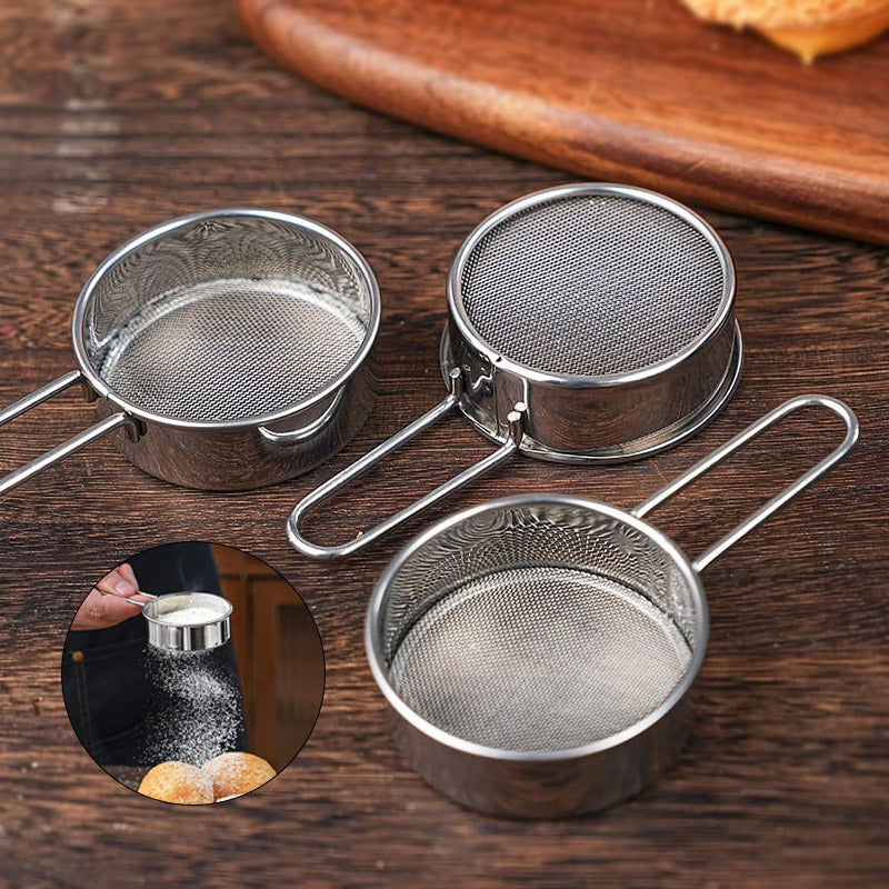 Mini Stainless Steel Flour Sieve Strainer 3 Pcs Set - My Store