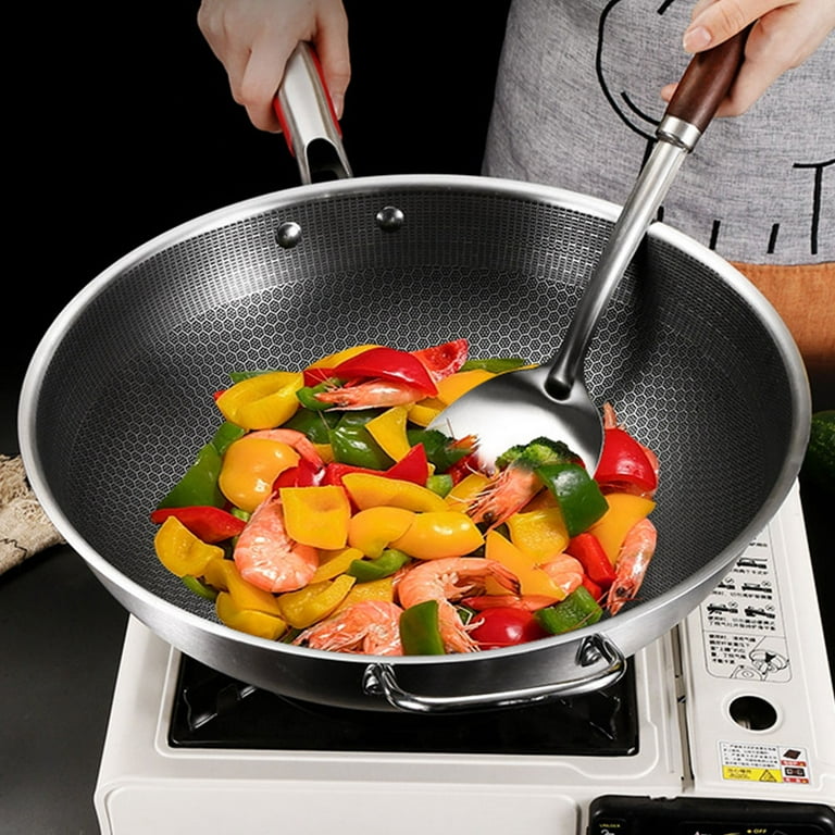316 Stainless Steel Honeycomb Frying Pan