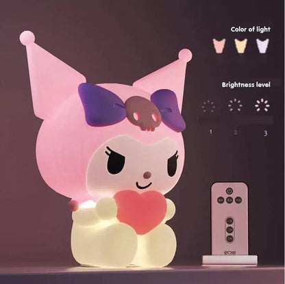 Sanrio Kuromi Pat Night Light – Touch & Remote Control LED Lamp