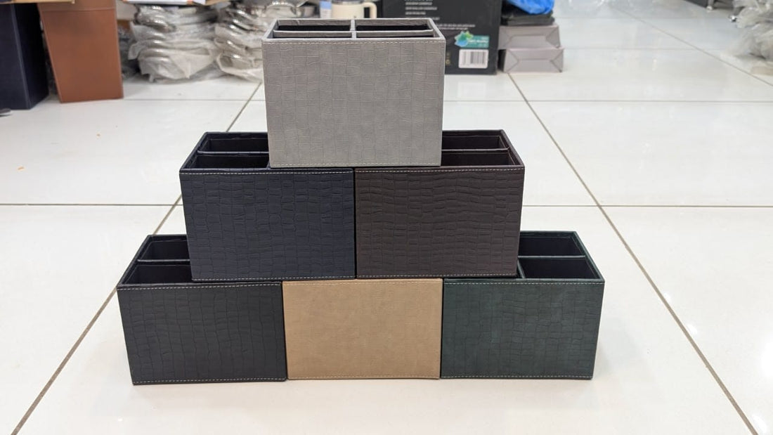 Premium PU Leather 4-Compartment Multipurpose Organizer