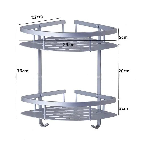 Aluminum Wall Corner Shelf – Kitchen & Bathroom - My Store