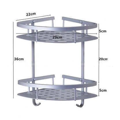 Aluminum Wall Corner Shelf – Kitchen & Bathroom - My Store