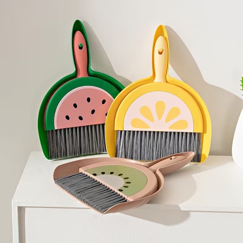 Fruit-Themed Desktop Mini Broom & Dustpan Set