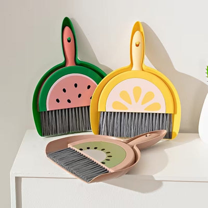 Fruit-Themed Desktop Mini Broom & Dustpan Set
