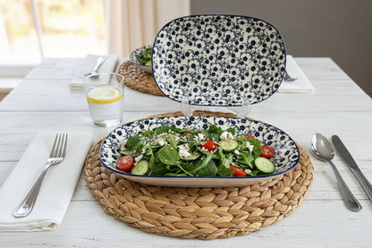Danny Home Floral Oval Serving Platter - My Store