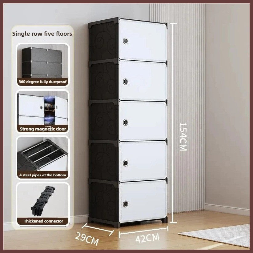 5-Tier Plastic Wardrobe Storage Organizer - My Store