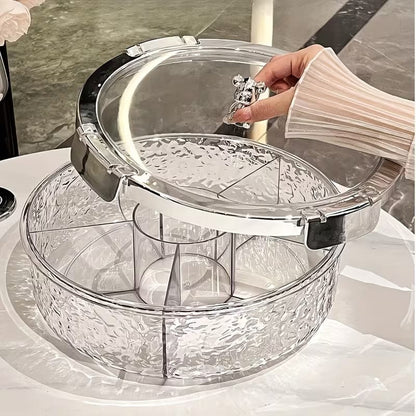Premium Divided Acrylic Snack Box with Bear Handle - My Store