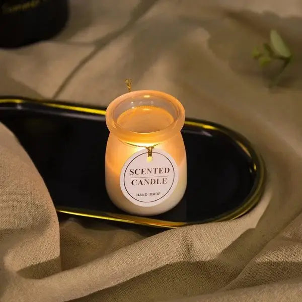 Custom Stress Relief White Tea Aroma Luxury Scented Candles Private Label Handmade Natural Candles With Wooden Cork