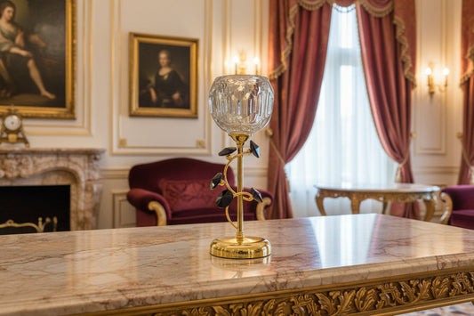 Luxury Crystal Candle Holder – Gold Finish