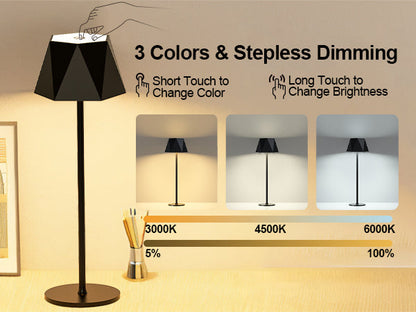 Modern Cordless LED Table Lamp (Hexagonal Design)