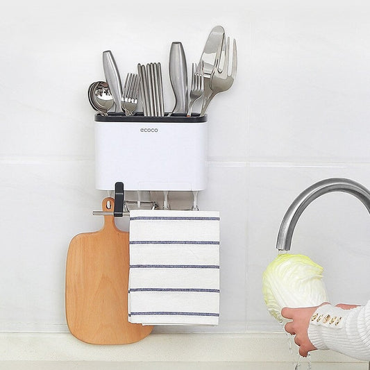 ECOCO Wall-Mounted Kitchen Utensil & Cutlery Holder