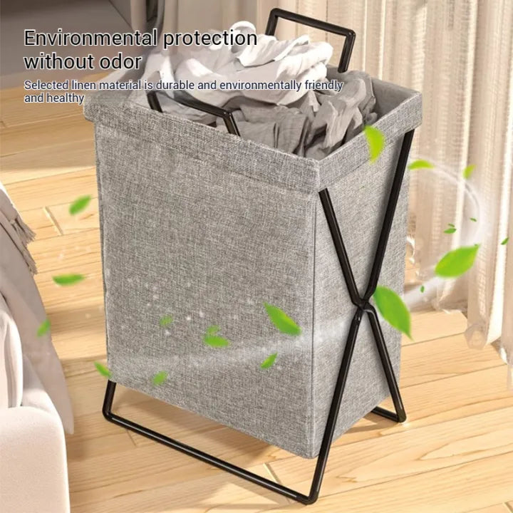X-Frame Folding Laundry Basket & Organizer