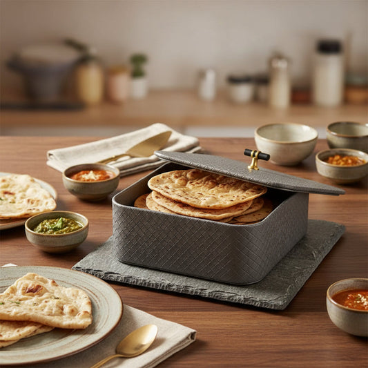 Luxury Faux Leather Roti Box & Multi-Purpose Storage Organizer