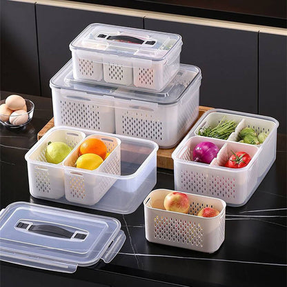 6-Compartment Multi-Functional Fresh-Keeping Organizer Box