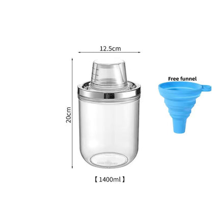 Premium Airtight Food Storage Canister with Measuring Cup Lid - My Store
