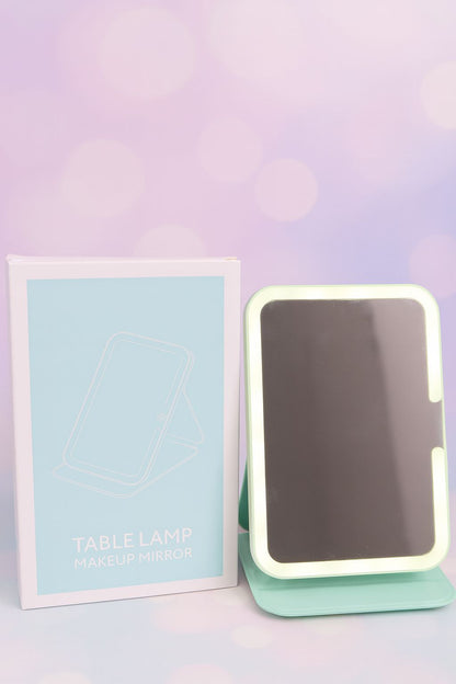 Travel Makeup Mirror with 3 Color LED Touch Dimming Portable Foldable USB Rechargeable