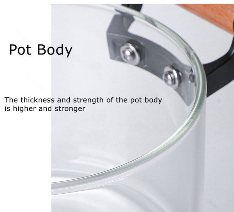 Heat Resistant Borosilicate Glass Cooking Pot - My Store