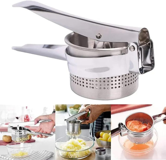 Stainless Steel Heavy-Duty Potato Ricer & Fruit Press