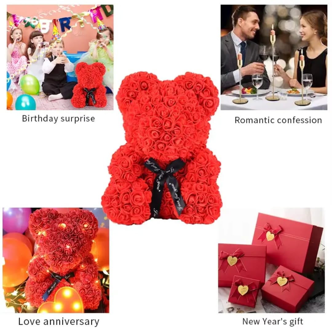 Rose Teddy Bear – Everlasting Love Gift