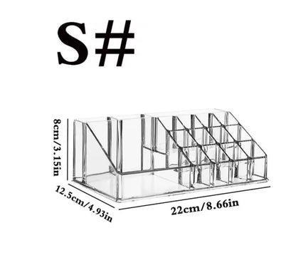 3-Tier Clear Acrylic Makeup Organizer with 3 Drawers & Top Storage