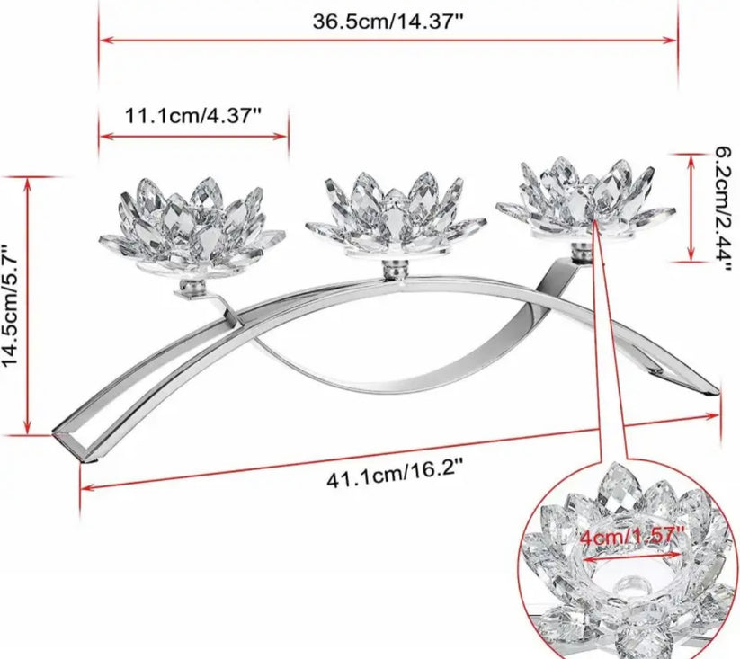 Elegant Nordic Golden Crystal Candle Holder - My Store